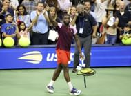 Frances Tiafoe salutes the fans on day 12 of the US Open 2022 - Source: Getty